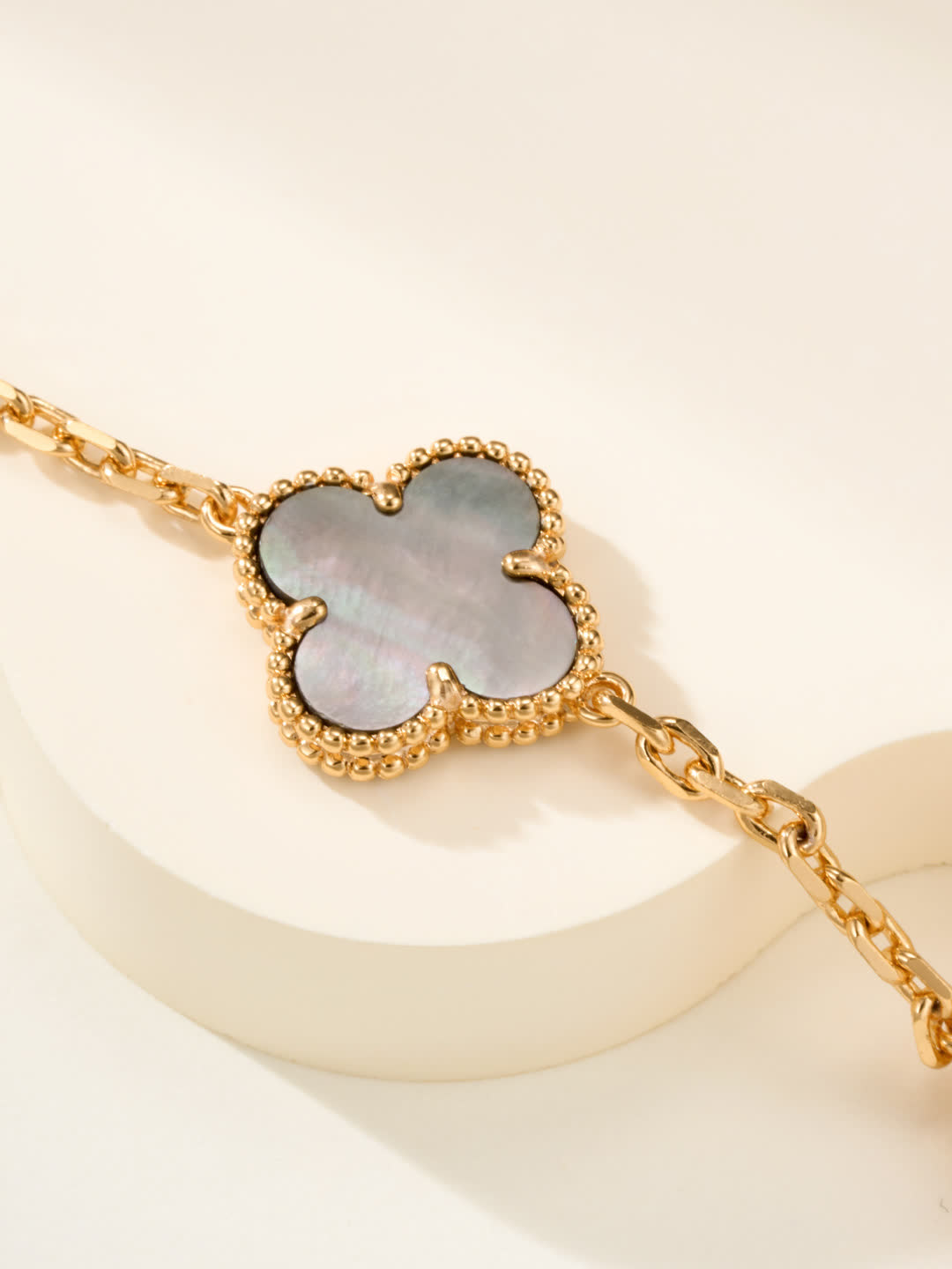 Van Cleef & Arpels Alhambra Gold Bracelet with Mother-of-Pearl